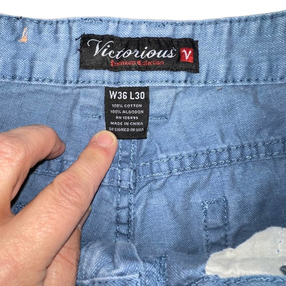 Victorious Premium Collection Men’s Jeans Size 36x30 Light Blue Men’s Denim - Picture 3 of 5